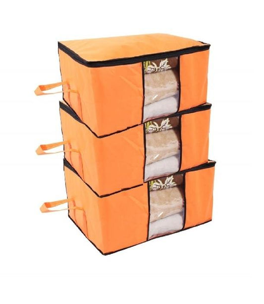 Storage Organizer- Solid Non Woven Storage Organizer (Set of 3)