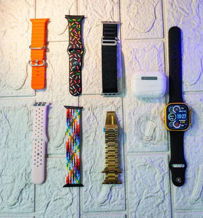 10 in 1 Set Ultra 2 Smart Bluetooth Smart watch + Earphones with Seven Straps