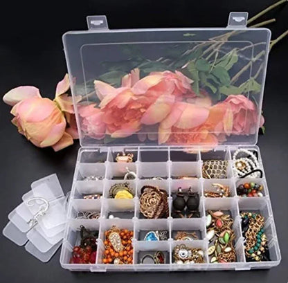 36 Grids Clear Plastic Transparent Organizer Box (1pc)