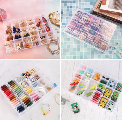 36 Grids Clear Plastic Transparent Organizer Box (1pc)