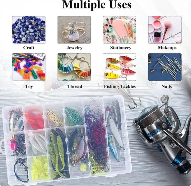 36 Grids Clear Plastic Transparent Organizer Box (1pc)