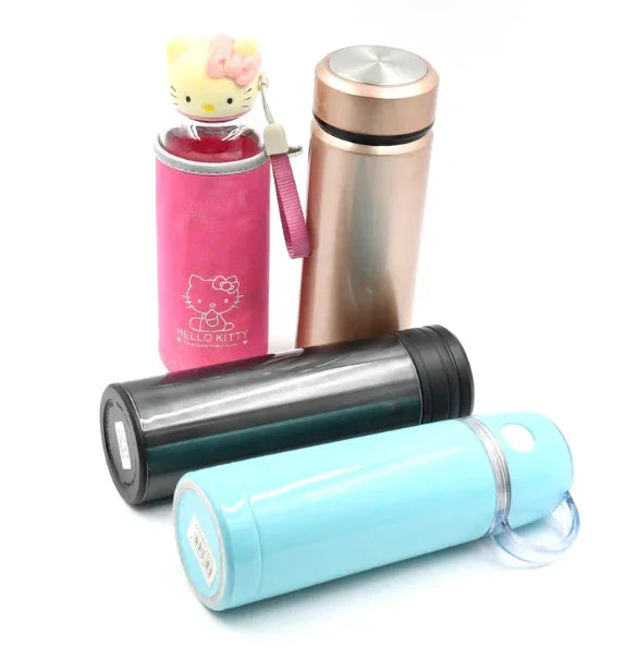 Stainless Steel Vacuum Bottle with Cup Lid Thermos for Hot Cold Drinks Travel Use 1 Pc
