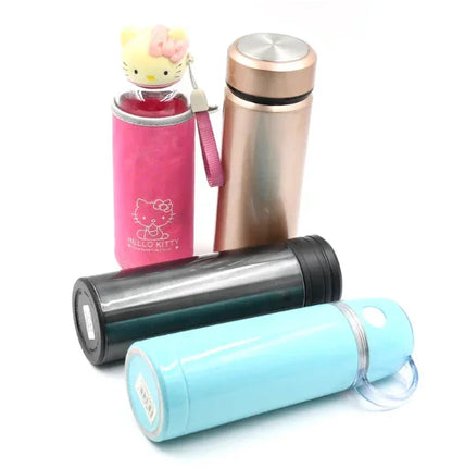 Stainless Steel Vacuum Bottle with Cup Lid Thermos for Hot Cold Drinks Travel Use 1 Pc